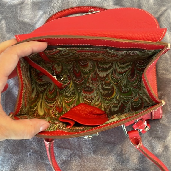 Dooney & Bourke Small Red Flap Clasp Bag(Small) - Picture 4 of 5